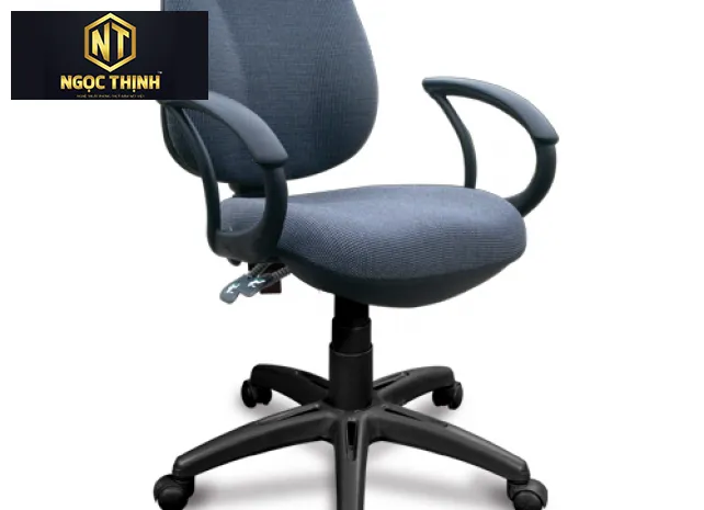 Ghế nhân viên bọc vải, chân tay bằng nhựa SG528